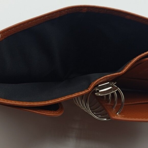 Moterm Leather Pocket Luxe 6 Rings Organizer Planner Pebble-Burnt Orange - Picture 9 of 10